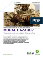 Moral Hazard? 'Mega' Public-Private Partnerships in African Agriculture