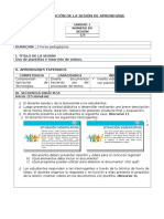 Planificación de La Sesión de Aprendizaje