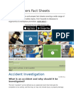 OSH Answers Fact Sheets: Accident Investigation