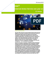 Fit For Purpose? The European External Action Service One Year On