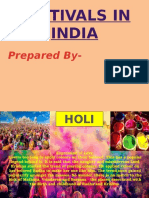 Festivals in India: Prepared by