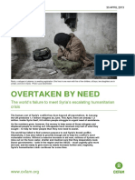 Overtaken by Need: The World's Failure To Meet Syria's Humanitarian Crisis