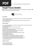 Thought Process Checklist - Chess Blunder Checklist