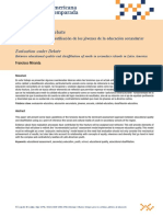 Francisco Miranda (2013) La Evaluación A Debate. Entre La Calidad y La Desafiliación de Los Jóvenes de La Educación Secundaria en América Latina