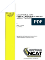 Longitudinal Joint Construction Techniques For Asphalt Pavements