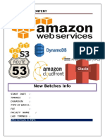 AmazonWebService Course Content