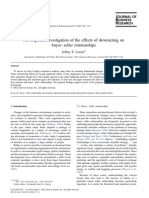 An Empirical Investigation of The Effects of Downsizing On Buyer-Seller Relationships