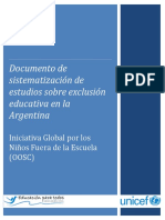 Sistematizacion de Estudios Sobre Exclusion Educativa en Arg (OOSC)