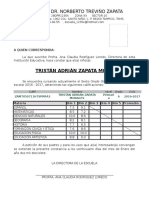 Constancia de Estudios Con Calificaciones Actual