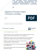 Integration of Production System Technoserv Consulting : Moscow 2017