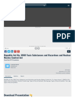 Republic Act No 6969 Toxic Substances and Hazardous and Nuclear Wastes Control Act