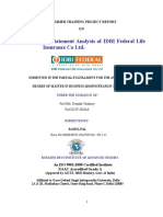 Financial Statement Analysis of IDBI Federal Life Insurance Co LTD