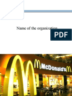 Presentation On McDonald's Pakistan