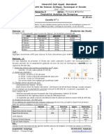 Comptablilté Analytique Contrôle #1 2008