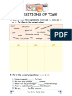 Prepositions of Time