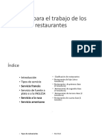 Orden para El Trabajo de Los Restaurantes