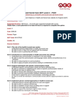 Health and Social Care QCF Level 2 Paper Format