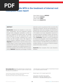 MTA in The Treatment of Internal Root Resorption