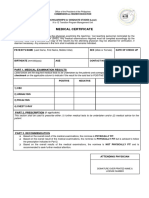 SGS - Medical Certificate Template