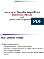 Additional Simplex Algorithms: Dual Simplex Method and Generalized Simplex Method