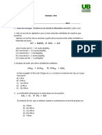 Prueba Estequiometría