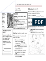 MAIN Causes WWI Worksheet