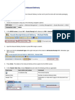 Returnable Packaging Containers - Goods Receipt Against An Inbound Delivery