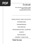 Evaluator's Scorecard For Monitoring Systems