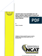 Moisture Susceptibility of Hot Mix Asphalt Mixes: Identification of Problem and Recommended Solutions