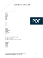 New American Inside Out Pre-Intermediate Unit 8 Test Answer Key