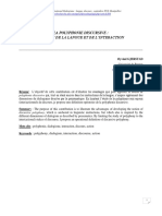 La Polyphonie Discursive PDF