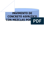 Pavimento de Concreto Asfáltico Con Mezclas Porosas