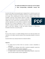 Challenges Faced by The Small and Medium Level Contractors in Sri Lankan Construction Industry When Incorporating Sustainable Concept Into Practice