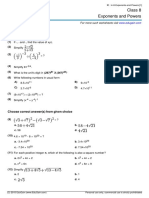 Grade 8 Exponents and Powers in