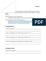 Group 2 Earthquake Outline