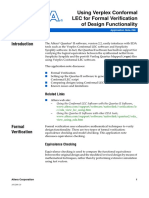 Using Verplex Conformal LEC For Formal Verification of Design Functionality