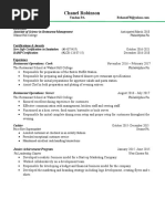 Robinson Chanel Resume