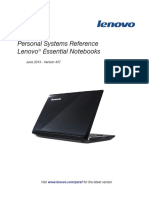 Personal Systems Reference Lenovo Essential Notebooks: June 2013 - Version 437