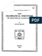 Bloch - The Grammatical Structure of Dravidian Languages (1954)