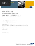 How-To Guide Manual Testing With SAP Solution Manager