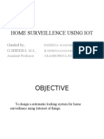 Home Surveillence Using Iot: Guided By, G.Sheeba