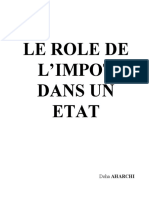 Le Role de L'impot Dans Un Etat