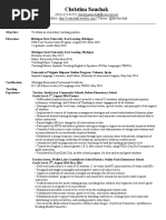 Electronic Resume Christina Sauchak