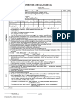 Departure CHECKLIST