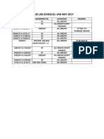 Ee 102 Lab Schedule: Jan-May 2017