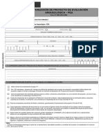 Formulario y Formatos Proyecto de Evaluación Arqueológica