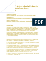 Ejercicios Prácticos Sobre La Evaluación de Proyectos de Inversiones