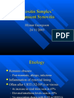 " Coxitis Simplex" Transient Synovitis