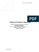 Analysis and Design of Algorithm Lecture Notes