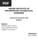 Indian Institute of Information Technology, Dharwad: Computer Architecture Project